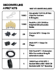 C9 Decorate Like a Pro® Kit - 1000' LED Diamond Faceted Warm White Black Wire w/12" Bulb Spacing